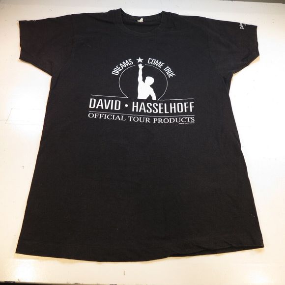 Vintage SCREEN STARS DAVID HASSLEHOFF DREAMS COME TRUE CONCERT TOUR T SHIRT M - Picture 3 of 3